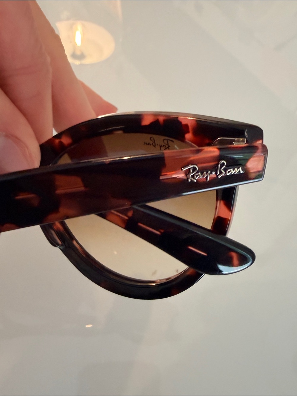 Ray-Ban Women's Tortoiseshell Cat Eye Sunglasses - Brown Gradient Lenses - Picture 3 of 6